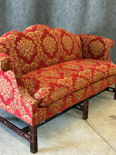 Load image into Gallery viewer, Southwood Traditional Camelback Sofa with Damask Upholstery