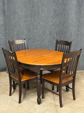 Load image into Gallery viewer, 2 Tone Dining Set with 4 Chairs + 2 Leaves