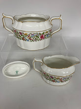 Load image into Gallery viewer, Royal Crown Derby Gold Trim 5 Piece Floral Tea/Coffee Set
