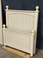 Load image into Gallery viewer, Cream Bead Board Twin Bed Frame
