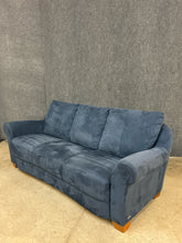 Load image into Gallery viewer, Natuzzi Blue Microfiber Sofa