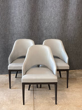 Load image into Gallery viewer, Set of 3 Lazzoni Tolina Grey Leather Curved Back Dining Chair