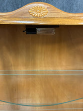 Load image into Gallery viewer, Oak Curved Glass Display Curio Cabinet