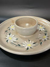Load image into Gallery viewer, Pottery Beige Floral Salmon Falls Chip + Dip