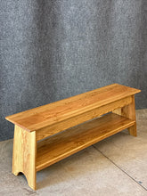 Load image into Gallery viewer, Handmade Oak Bench With Lower Shelf