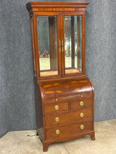 Load image into Gallery viewer, Hekman Roll-Top Secretary Desk with Lighted Display Hutch