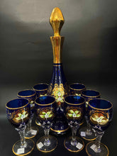 Load image into Gallery viewer, 10 Piece Glass Cobalt Beverage Set