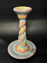 Load image into Gallery viewer, 1 Piece Mackenzie-Childs Ceramic Multi-Color Candle/Candleholder
