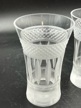 Load image into Gallery viewer, Pair of Antique Bohemian Frosted Cut Crystal Cordial Beakers