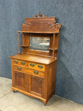 Load image into Gallery viewer, Antique Victorian Oak Sideboard with Mirror