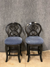 Load image into Gallery viewer, Pair of Hammary Swivel Counter Stools with Upholstered Seats
