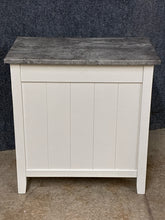 Load image into Gallery viewer, Grey/White Side Table with Power Outlet