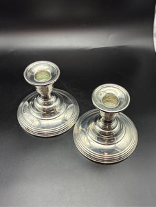 2 Piece WM Rogers Sterling Silver Candle/Candleholder
