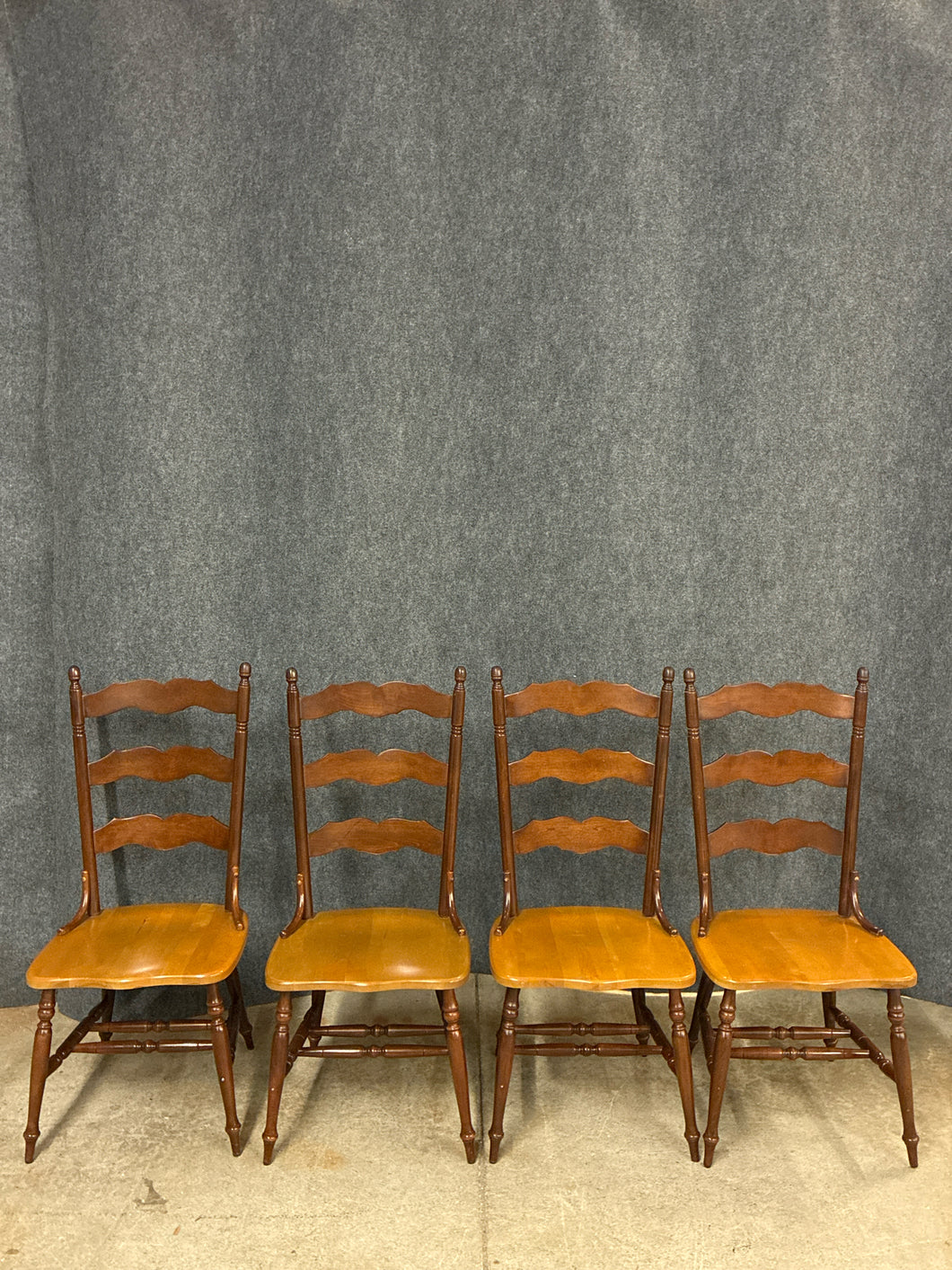 Set of 4 Made In Canada Two-Tone Dining Chairs