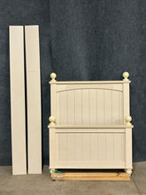 Load image into Gallery viewer, Cream Bead Board Twin Bed Frame
