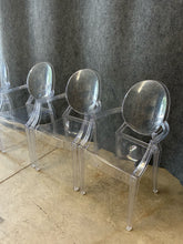 Load image into Gallery viewer, Set of 4 Clear Acrylic Armchairs