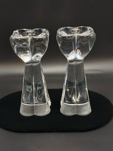 2 Piece Baccarat Crystal Candle/Candleholder