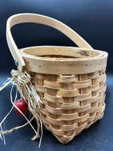 Load image into Gallery viewer, Handwoven Splint Wood Gathering Basket with Swing Handle