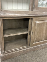 Load image into Gallery viewer, Large Distressed Grey Lighted Display Cabinet