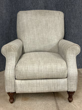 Load image into Gallery viewer, Grey Upholstered Manual Reclining Chair