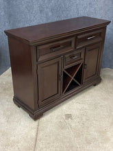 Load image into Gallery viewer, Contemporary Espresso Buffet with Wine Storage