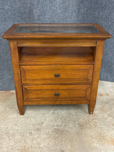Load image into Gallery viewer, Bernie &amp; Phyl's Wooden 2-Drawer Nightstand