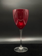 Load image into Gallery viewer, Set of 5 Ruby Red Frosted Wine Goblets