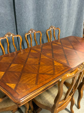 Load image into Gallery viewer, Ethan Allen Tuscan Double Pedestal Dining Set