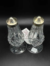 Load image into Gallery viewer, 2 Piece Waterford Lismore Crystal Salt + Pepper shakers