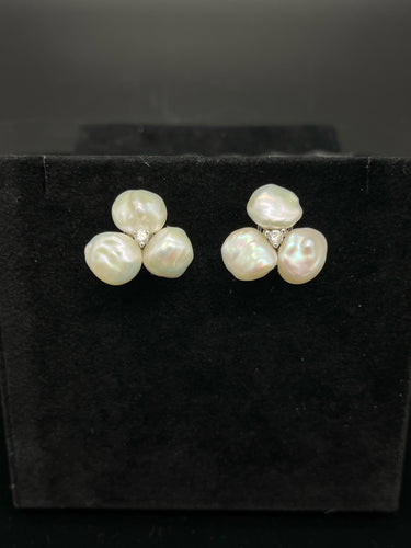 Sterling Silver Pearl Earrings