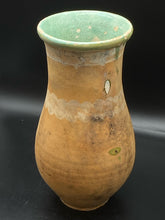Load image into Gallery viewer, Rustic Terracotta &amp; Aqua Glazed Decorative Pottery Vase