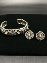 Load image into Gallery viewer, 3 Piece Sterling Silver Pearl Clip Pink Jewelry set