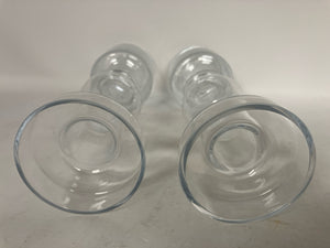 2 Piece Glass Clear Candle/Candleholder