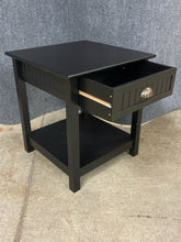 Load image into Gallery viewer, Black Side Table with Drawer