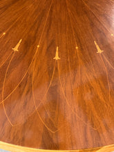 Load image into Gallery viewer, 42.5" Round English Regency Mahogany/Satinwood Tilt Top Game/Parlor Table