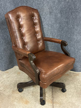 Load image into Gallery viewer, Ethan Allen Harvard Leather Office Chair