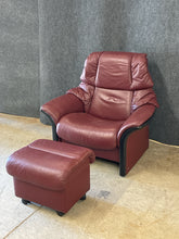 Load image into Gallery viewer, Ekornes Stressless Leather Eldorado Highback Reclining Chair With Storage Footst