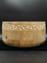Load image into Gallery viewer, Carved Mango Wood Decorative Bowl