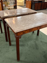 Load image into Gallery viewer, Antique Georgian Style Mahogany Console Table With Fossil Stone Top
