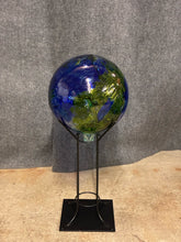 Load image into Gallery viewer, Oversized Cobalt Blue &amp; Green Glass Garden Globe