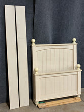 Load image into Gallery viewer, Cream Bead Board Twin Bed Frame
