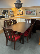 Load image into Gallery viewer, Ethan Allen Horizons 9-Piece Walnut Finish Dining Set with 2 Leaves