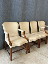 Load image into Gallery viewer, Set of 4 Rose Tarlow Melrose House Tan Leather Dining Chairs