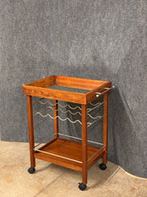 Load image into Gallery viewer, Bar Cart with Wine Storage &amp; Casters