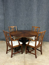 Load image into Gallery viewer, Round Pedestal Mahogany Dining Table With 4 Chairs