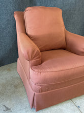 Load image into Gallery viewer, Ethan Allen Red Striped Rolled Back Arm Chair