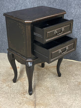 Load image into Gallery viewer, Distressed Black Two-Drawer Accent Cabinet