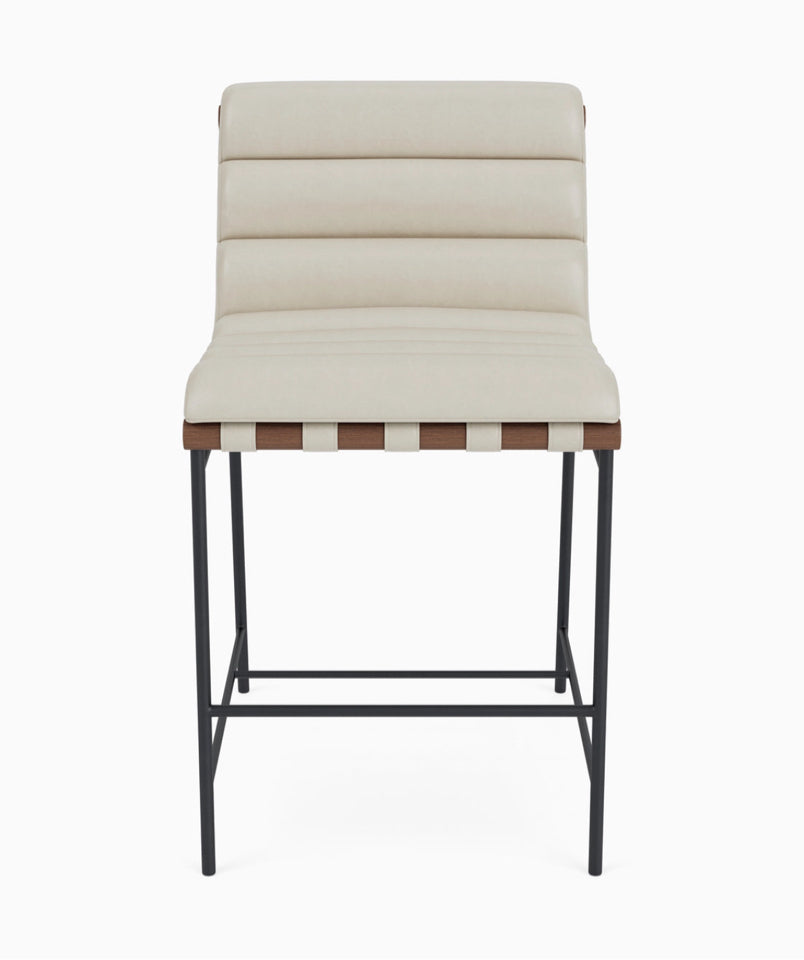 *NEW* Denver Modern Vail Leather Counter Stool (Multiple Quantities)