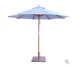*NEW* Net Retailers Quick Ship African Teak Wood Outdoor Umbrella