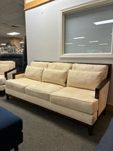 Load image into Gallery viewer, Designer-Style Velvet Sofa with Walnut Frame